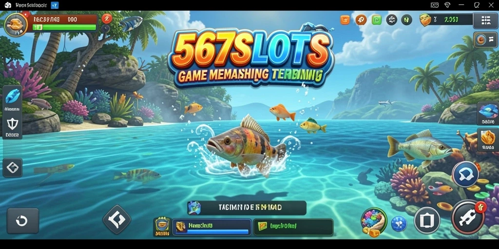 Tampilan menarik dari gameplay 567SLOTS saat memancing.