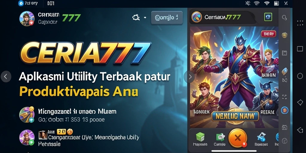 Tampilan antarmuka utama CERIA777 yang user-friendly dan praktis untuk pengguna.