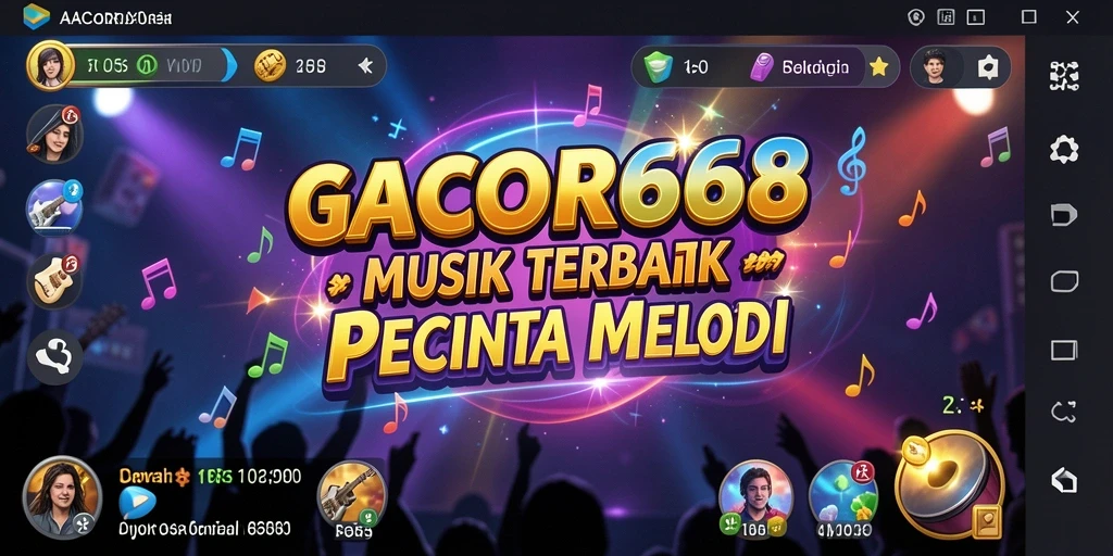 Tampilan menarik dari gameplay GACOR668 yang penuh musik.