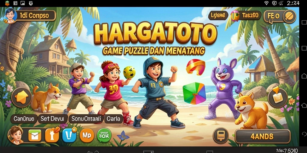 Tampilan gameplay HARGATOTO yang menantang dan menyenangkan.