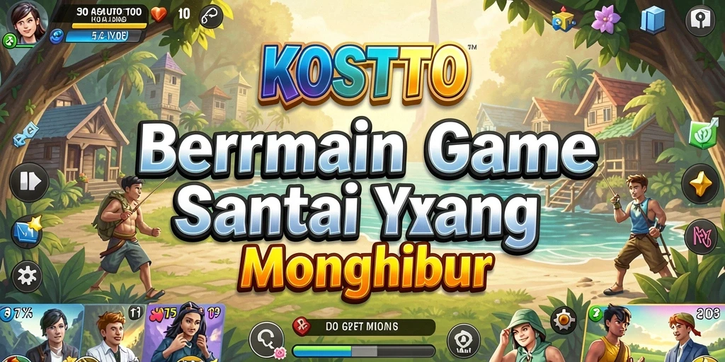 Tangkapan layar KOSTOTO menunjukkan gameplay yang seru dan interaktif.