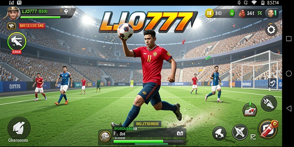 Tampilan gameplay menarik dari LJO777 yang menunjukkan dinamika olahraga.