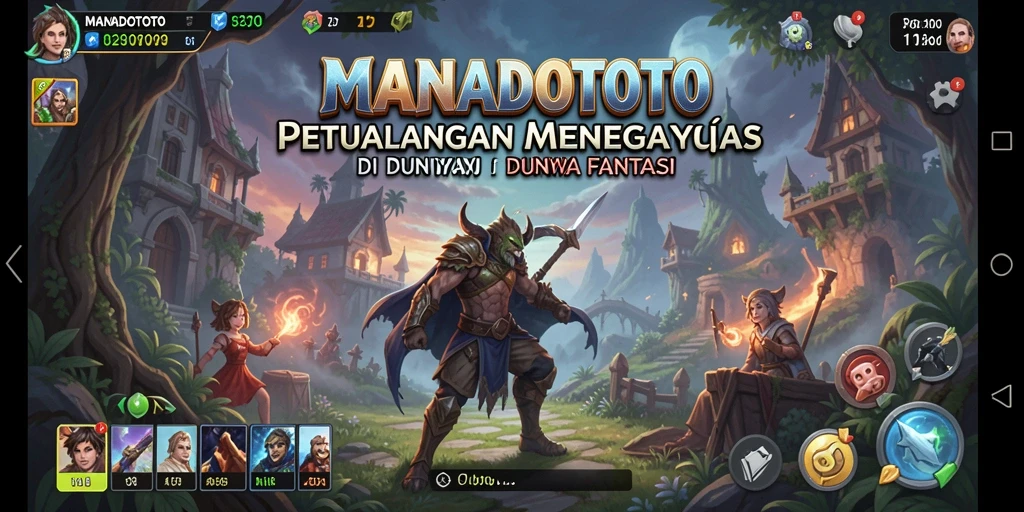 Tampilan gameplay seru dari MANADOTOTO yang penuh petualangan.