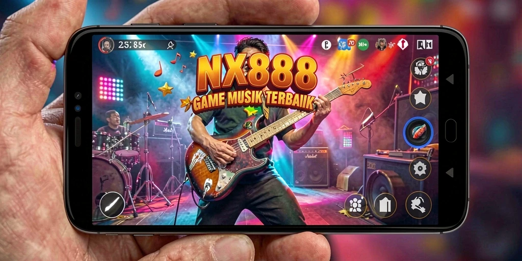 Screenshot NX888 menampilkan gameplay menyenangkan dengan musik interaktif.