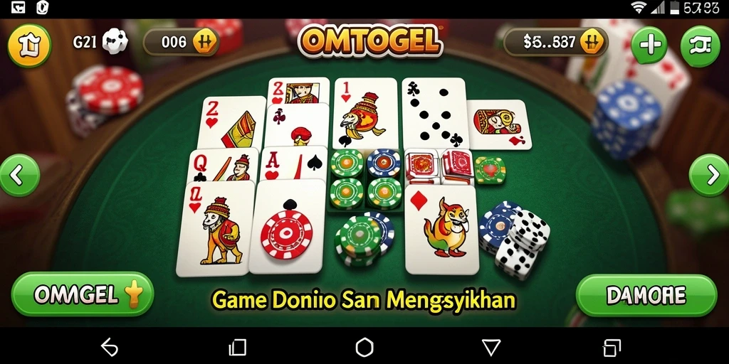 Tampilan gameplay Domino yang menarik dan seru.