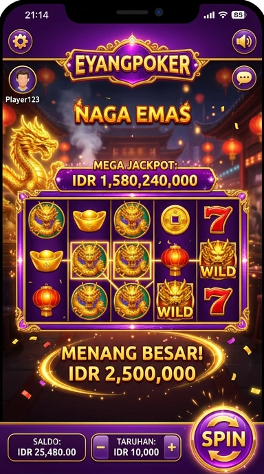 Salah satu sesi permainan di aplikasi EyangPoker yang seru.